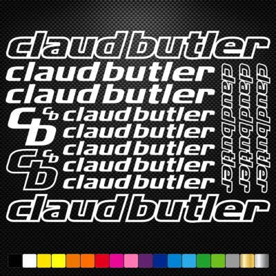 CLAUD BUTLER - 16 Vinyl Decals Stickers Sheet Bike Frame Cycle Cycling Bicycle