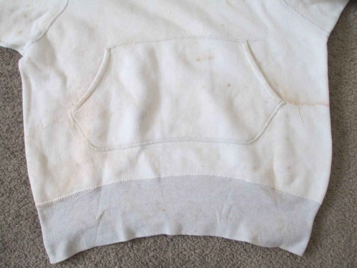 Vintage 1940s~50's Early Two Tone White & Gray Hooded