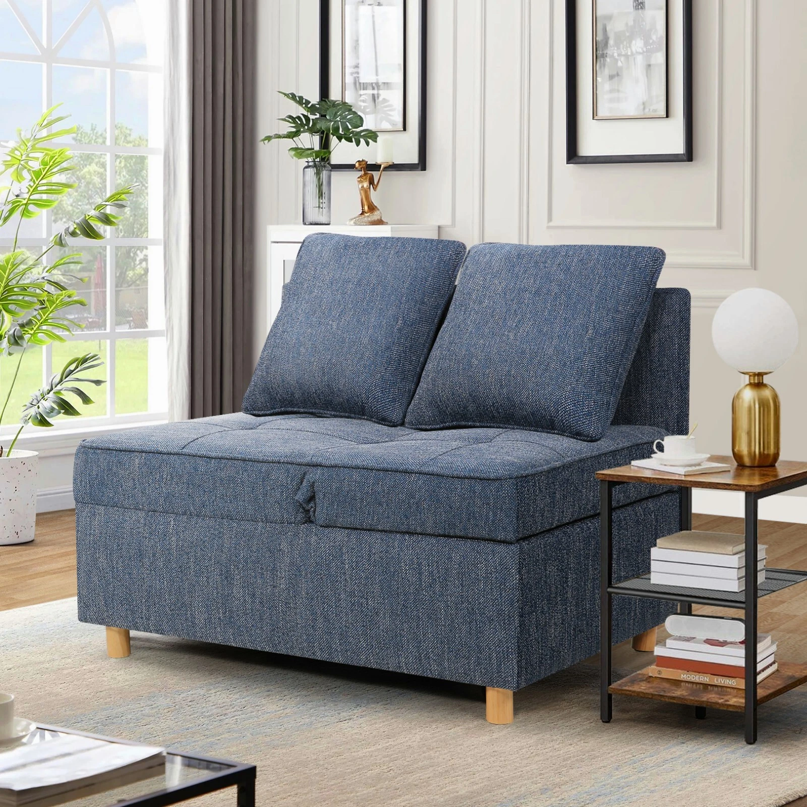 Sofa Bed Folding Ottoman Sofa Bed Chair 4-in-1 Sleeper Sofa Adjustable Backrest
Opens in a new windo