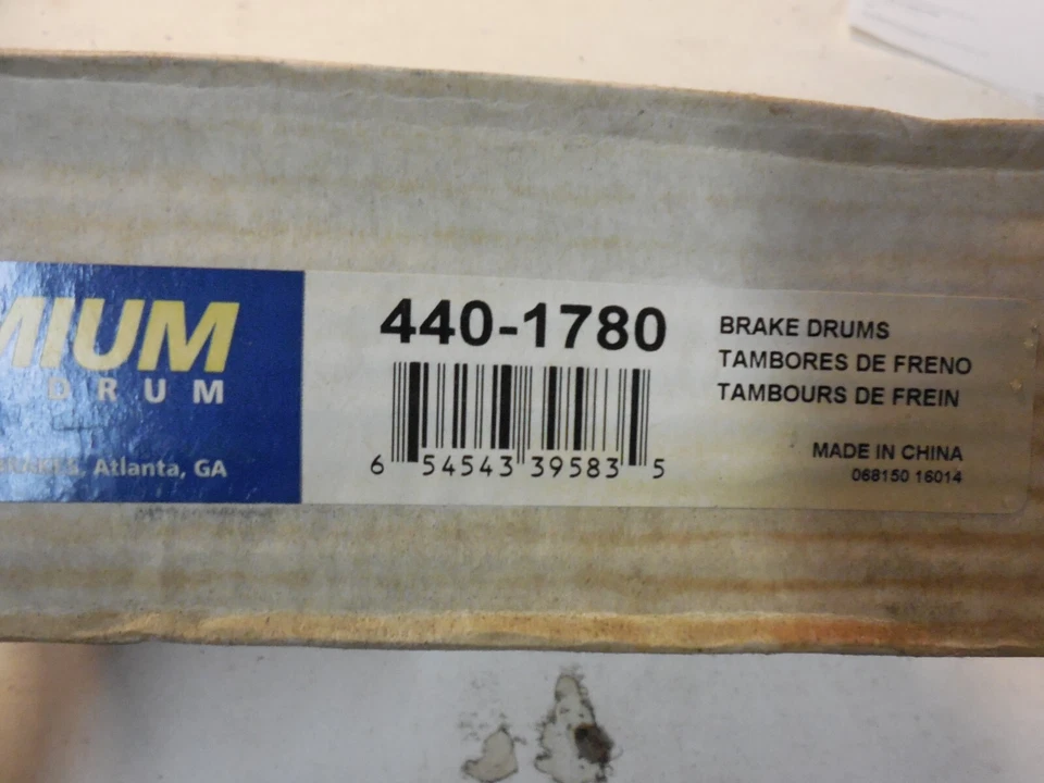 Tambor de freno NAPA 440-1780 para Honda Fit Honda Civic 2001-2005 2009-2014 Foto 2 de 2