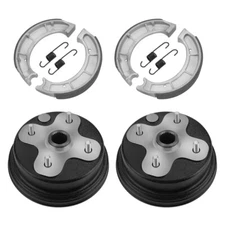 Front/Rear Wheel Brake Drum Hub & Brake Shoes 2Set for Yamaha Timberwolf 250 ATV