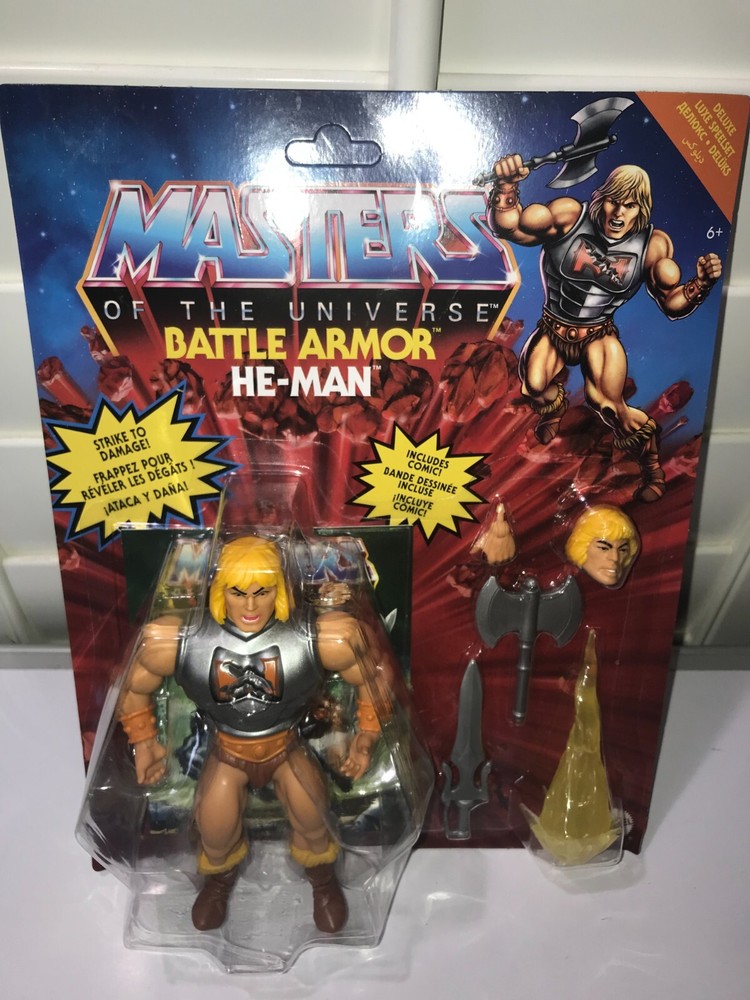 Mattel Masters of the Universe Origins Battle Armor He-Man Deluxe Figure Set