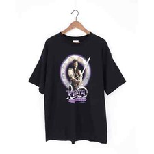 VINTAGE XENA THE WARRIOR PRINCESS 1997 MADE IN USA T SHIRT BLACK XL