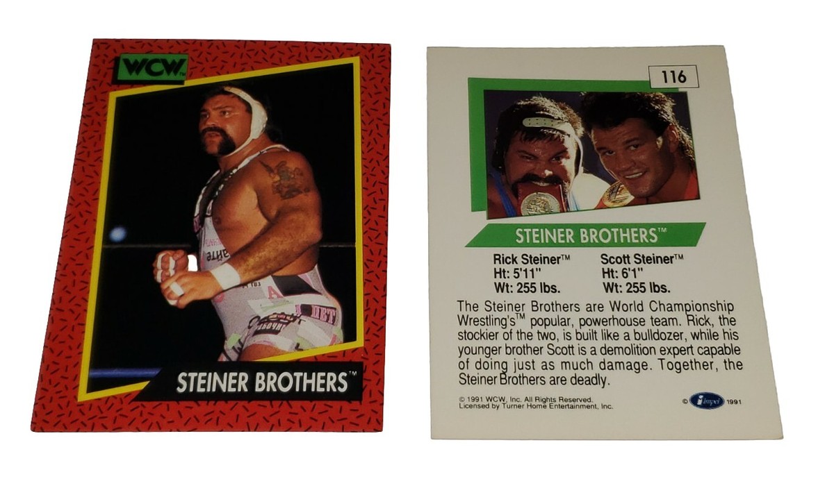 1991 WCW #116 Rick Steiner Brothers Red Border Impel Wrestling