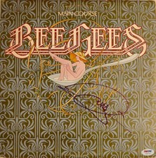 AUTOGRAPHED PSA/DNA BARRY GIBB MAIN COURSE ALBUM COVER WITH ALBUM