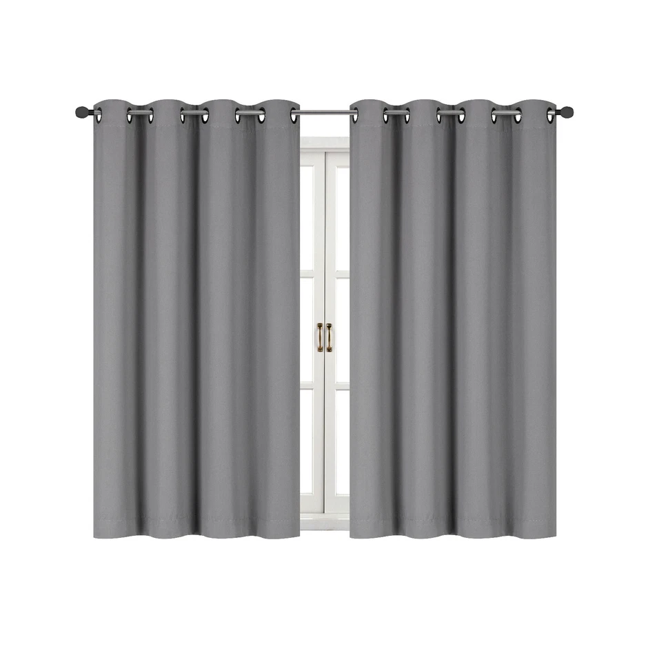 100% Thermal Blackout Bath & Kitchen Window Curtains - Assorted Colors & Sizes - Image 2 of 4