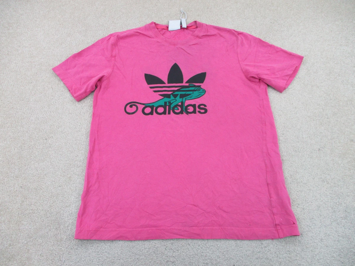 Neon pink cheap adidas shirt