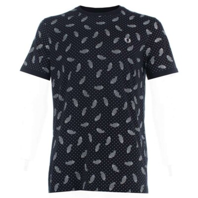 Men's Fred Perry Graphic Cotton Pique Short Sleeve  T-Shirt