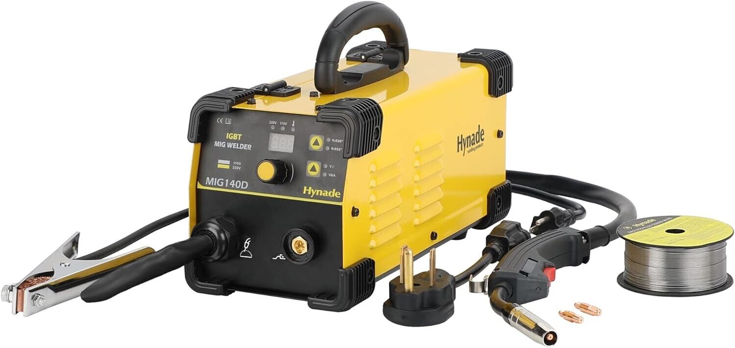 hynade Mig Welder, Mig Welding Machine Dual Voltage 110/220V Gas