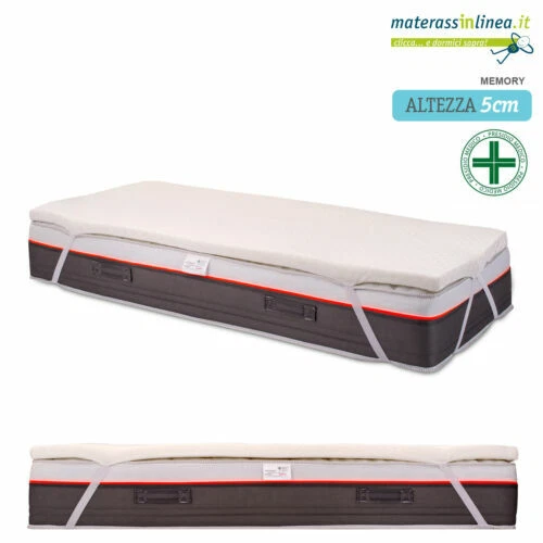 Materassi bianchi in memory foam per letto