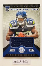 2013 Panini Totally Certified CHRISTINE MICHAEL Player-Worn Patch /299 RRC #3