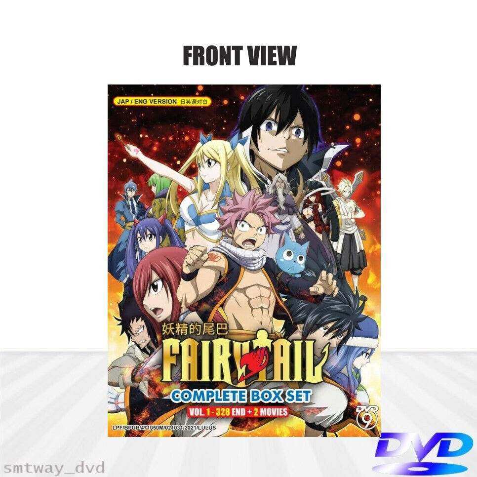 Anime DVD Fairy Tail Complete Series TV Vol.1-328 End + 2 Movies