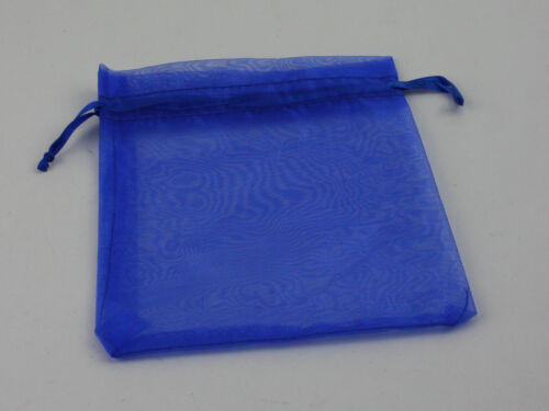 blue organza gift bags favours party jewellery - Picture 1 of 1