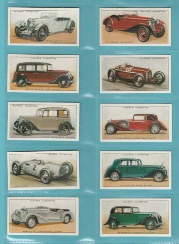 Post - 2nd World War Motor Cars/Bikes Reproduction Collectable Cigarette Cards