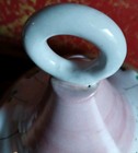 Vintage Italian Art Pottery 9" Umbrella Lid Hand-Painted Cherry Leave Canister  — photo 5