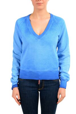 Dsquared2 Women's Blue V-Neck Sweatshirt Size S M L XL