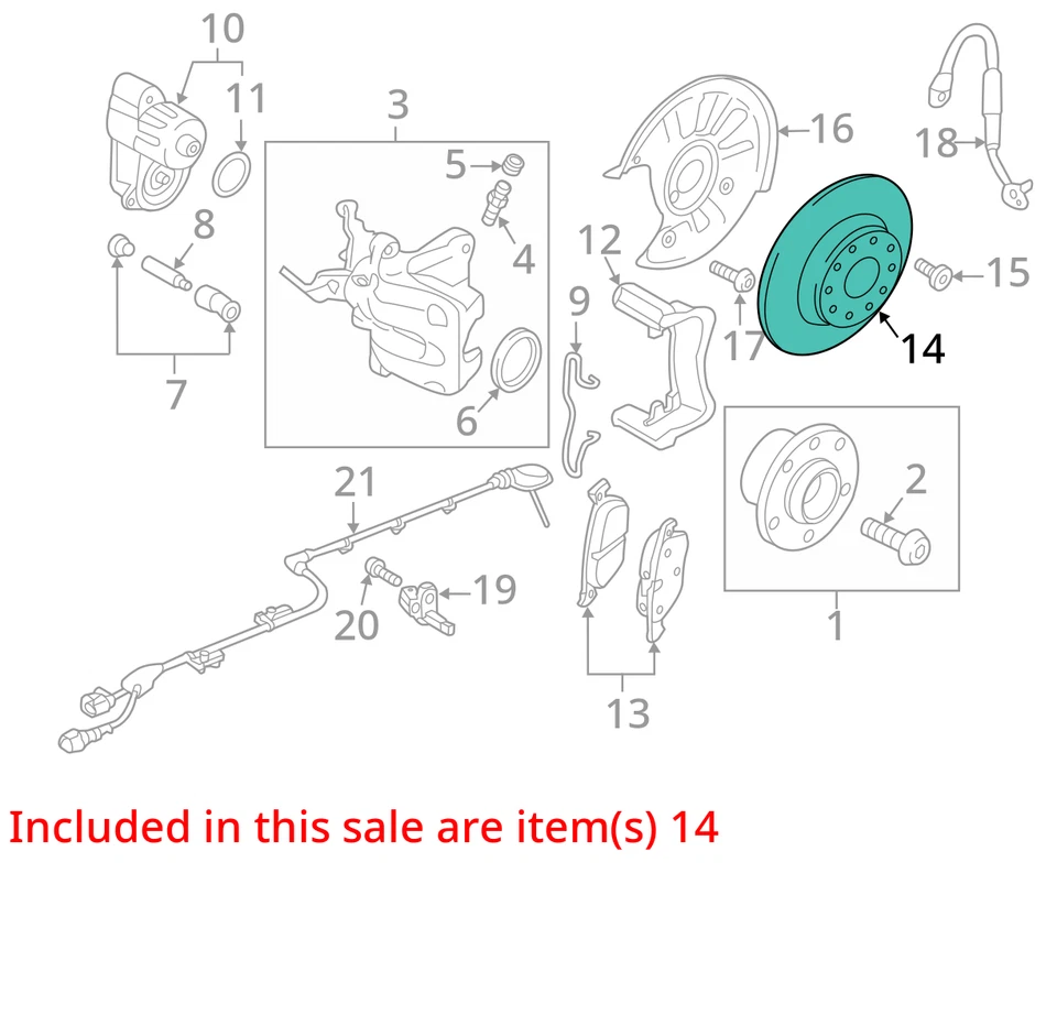 2017 2018 2019 2020 2021 2022 AUDI RS3 AWD 2,5 L JUEGO ROTOR FRENO TRASERO IZQUIERDO DERECHO Foto 3 de 4