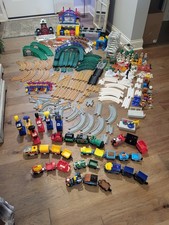 Huge 200 Fisher Price Geo Trax Train Lot  Mountain/ Tracks/ Trains, remotes