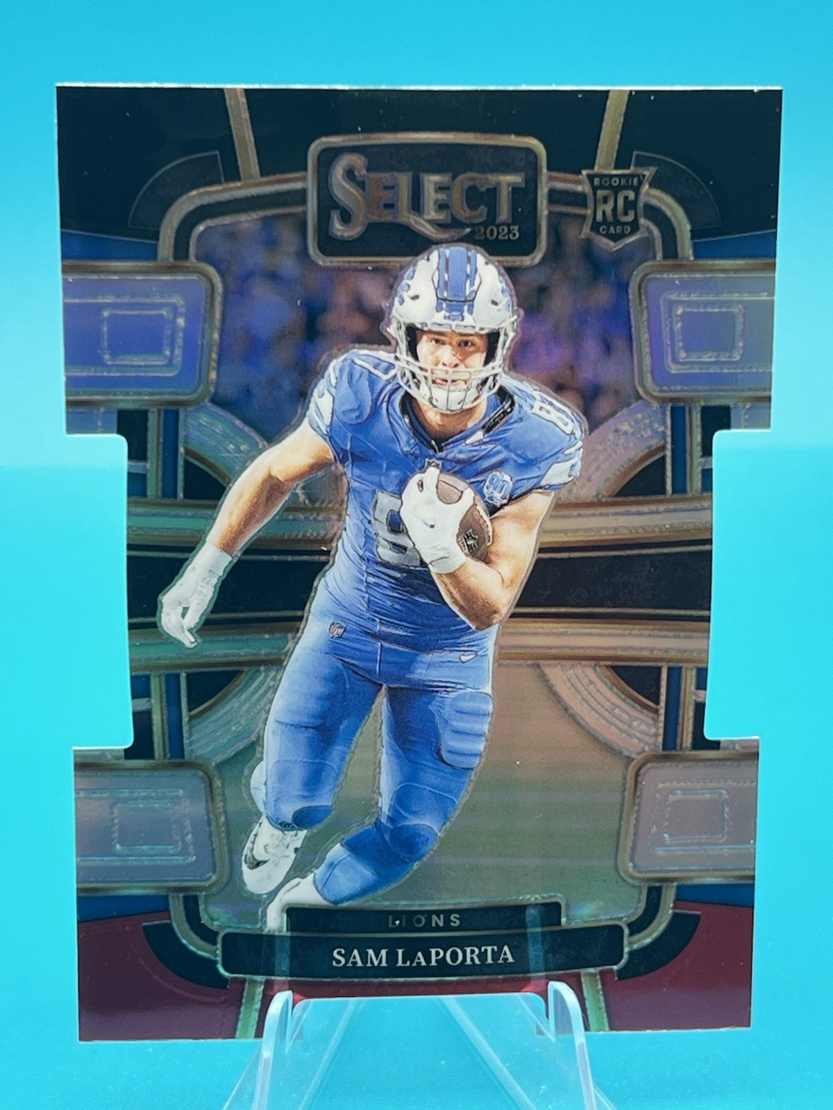 2023 Panini Select - Concourse Sam LaPorta #35 Black & Red Prizm Die-Cut (RC)