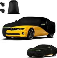 Custom Fit Waterproof All Weather Car Cover For 2010-2025 Chevy Camaro Black Custom Fit Waterproof All Weather Car Cover For 2010-2025 Chevy Camaro Black