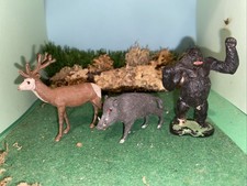 Vintage Britains Plastic Zoo animal Set Of 3x