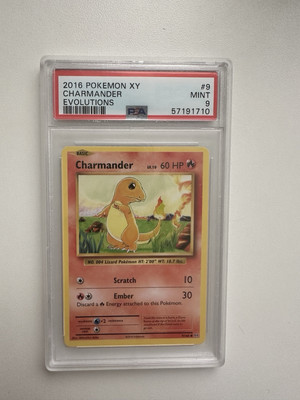 Charmander Pokémon XY Evolutions 2016 PSA 9