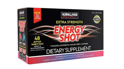 Kirkland Signature Extra Strength Energy Shot 48 Bottles TOTAL 2 Flavors Energy