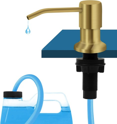 #ad #ad Soap Dispenser for Kitchen Sink 47quot; Extension Tube kit Sink SoapDispenser Golden $9.97