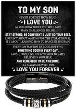 To My Son Bracelet From Mom Dad, Sons Gift From Dad, Mother And Son Bracelet, An