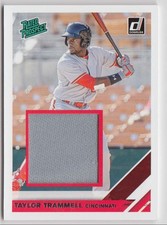 2019 Panini Rated Prospect Materials Taylor Trammell Gray Jersey Cincinnati Reds