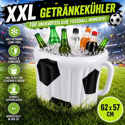 Aufblasbarer Getränkekühler Fußball WM 2026 XXL Party Kühlbehälter - 62x57cm