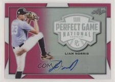 2019 Leaf Perfect Game National Showcase Metal Pink 9/10 Liam Norris Auto 1b9b