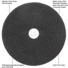 Global Industrial? 20" Stripping Pad, Black, 5 Per Case