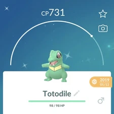 Shiny Totodile 2019 ✨ Try Lucky - PKMN GO