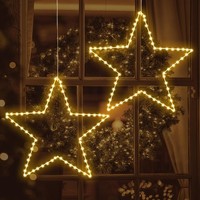 Weihnachtsstern Beleuchtet 50Cm Fenster Deko Mit 140 Leds Weihnachtsdeko