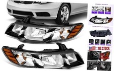 Headlight Assembly Compatible with 2010-2013 Kia Forte/Koup LX EX SX Clear