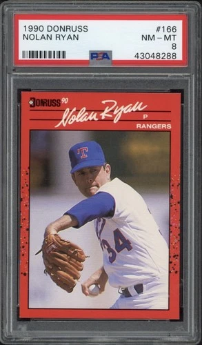 1990 Donruss Nolan Ryan #166 PSA 8 NM-MT Texas Rangers