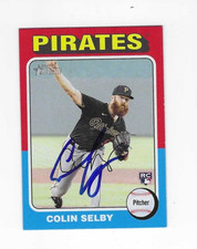 Signed COLIN SELBY Pittsburgh Pirates 2024 Topps Heritage Card #150 w/COA