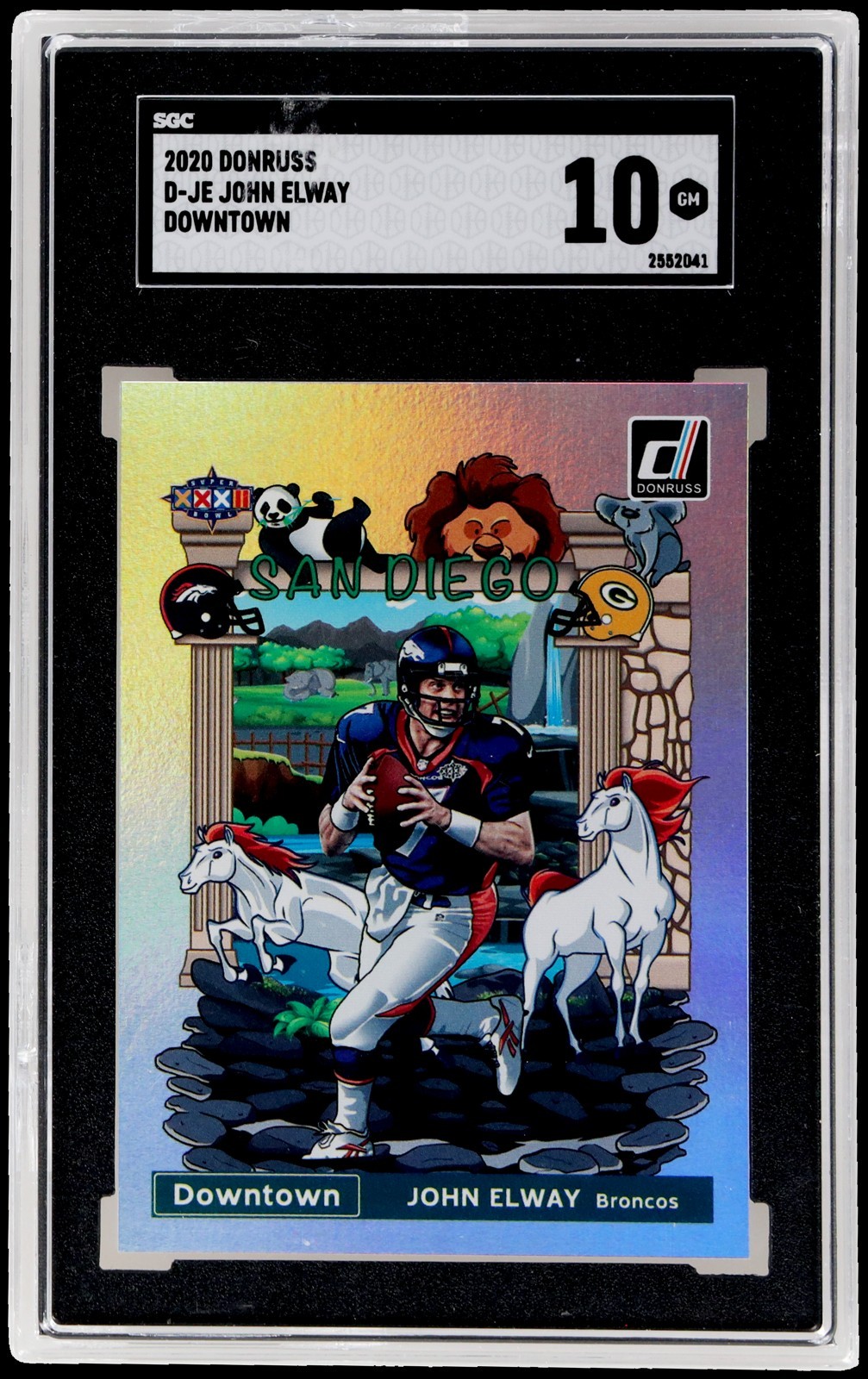 2020 Panini Donruss John Elway #DJE SGC 10 Downtown Football Gem Mint