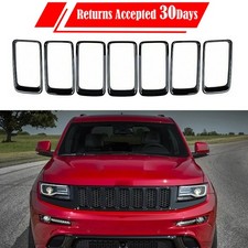 Black 7 Piece Mesh Grille Grill Overlay For 2014-2016 Jeep Grand Cherokee Black 7 Piece Mesh Grille Grill Overlay For 2014-2016 Jeep Grand Cherokee