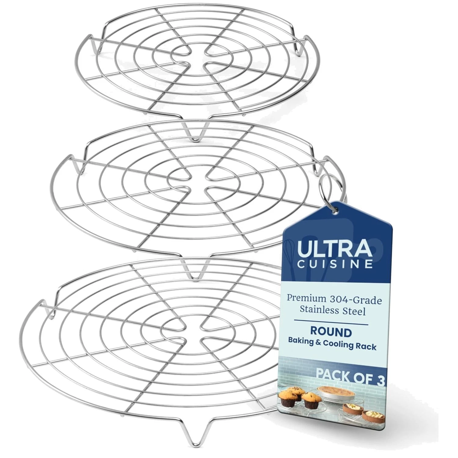 Stainless Steel Cooling Rack Set - 3 Pack
Opens in a new window or tab