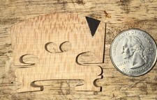 Vintage Violin Bridge w/ Ebony E String Insert Made in Germany