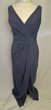 JENNY Pakham UK12 Women's Dress Size uk12 silver Stone occasion Ruched E5223