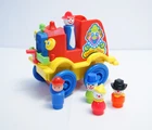 VTG Fisher Price Little People Circus Clowns Figures & Fire Brigade Circus Car