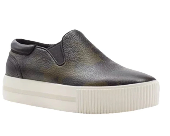 ASH Camuflaje Karma Zapatillas de Cuero Sin Cordones Camuflaje Zapatos EE. UU. 9 UE 40 Foto 2 de 4