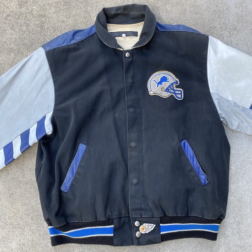 Giacca Vintage Detriot Lions Jeff Hamilton DISTRESSATA necessita di pulizia vedi foto - Foto 7 di 24