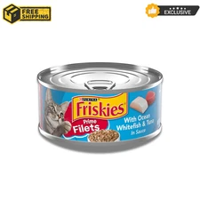 Purina Friskies Prime Filets Wet Cat Food Tuna & Whitefish 24 Cans 5.5oz