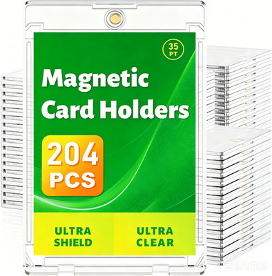 6-400 Ultra-Slim Magnetic Trading Card Holders 35pt One-Touch Hard UV Protection
