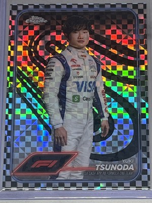 2024/25 Topps Chrome Yuki Tsunoda Formula 1 Base Checkered Board #17