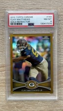 2012 Topps Chrome Clay Matthews Gold Refractor /50 Colormatch Packers PSA 8